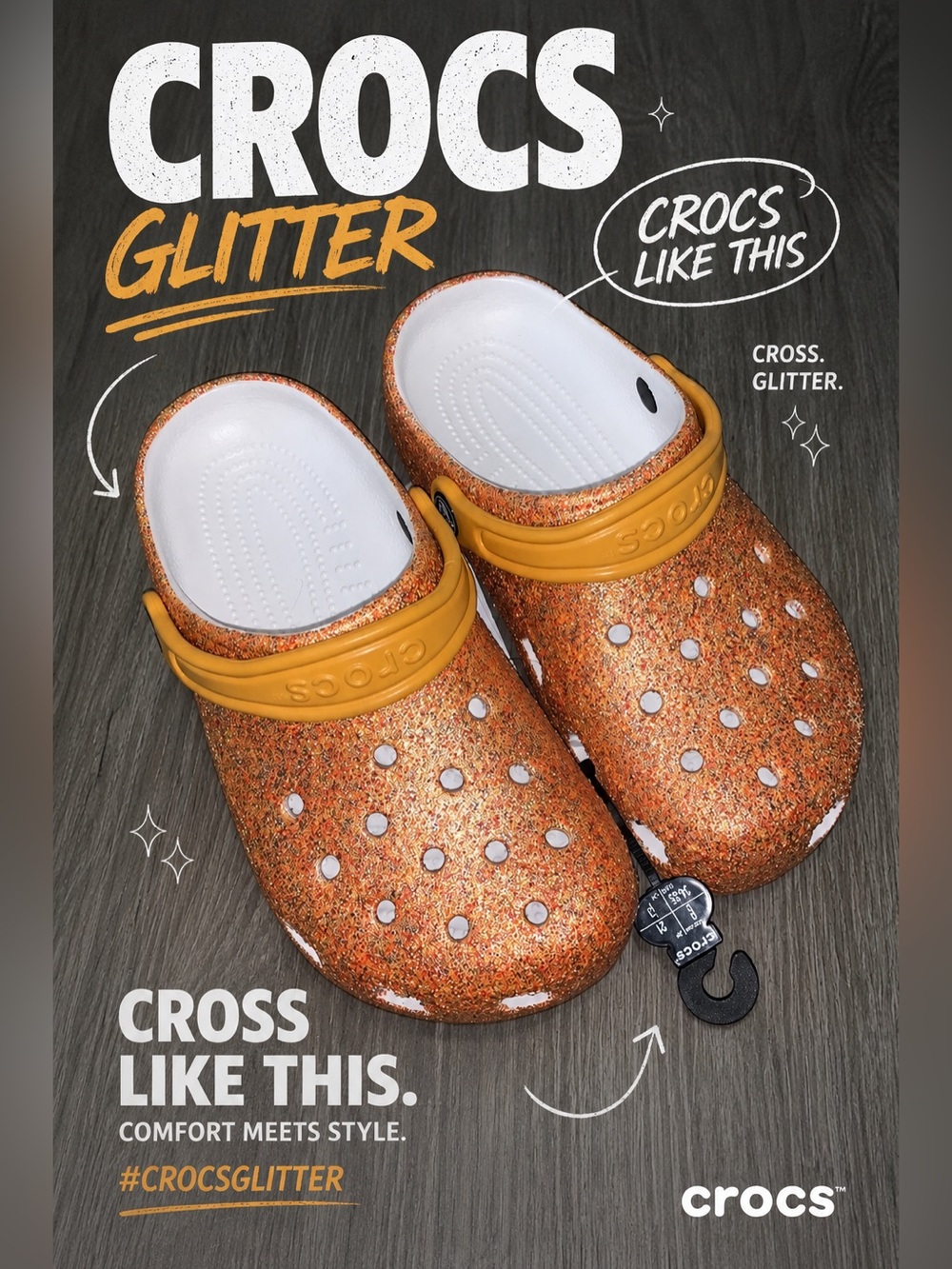 💜Firm Price💜Crocs Glitter Clogs